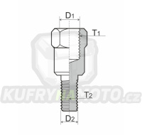 Adaptér na zpětné zrcátko RMS 121850150 M10 LH - M10 RH