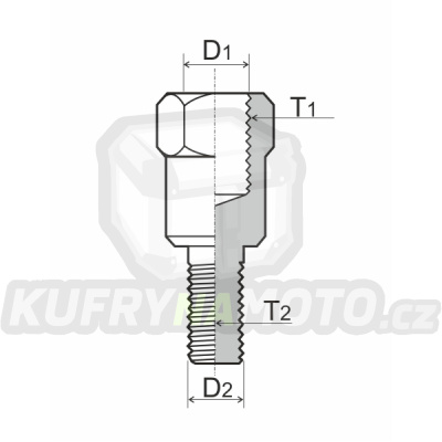 Adaptér na zpětné zrcátko RMS 121850150 M10 LH - M10 RH