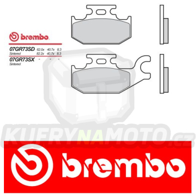 Brzdové destičky Brembo SUZUKI LT-A King Quad Left 700 r.v. Od 05 -  směs SD Přední