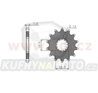 řetězové kolečko pro sekundární řetězy typu 525, SUNSTAR (13 zubů)