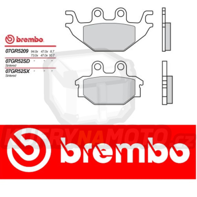 Brzdové destičky Brembo SYM QUADLANDER 300 r.v. Od 06 -  směs SX Přední