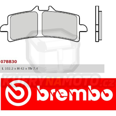 Brzdové destičky Brembo MV AGUSTA F4 CC 1078 r.v. Od 08 -  směs SC Přední