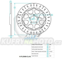 Kotouč brzdový plovovoucí (300/61/5D) - Kawaski ZZR250+ZXR400+ZR550 Zephyr+ZL600 Eliminator + ZX6R+ZZR600+Z750+ZR750Zephyr+ZR7 +W800 + GPZ900R+GTR1000+Z1000+GPZ1100+ZX12R Ninja