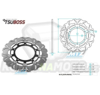 Kotouč brzdový plovovoucí nerezový (310/132/5D) zubatý desing -Yamaha YZF-R6+FZ800Fazer+YZF-R1+XTZ1200Super Tenere