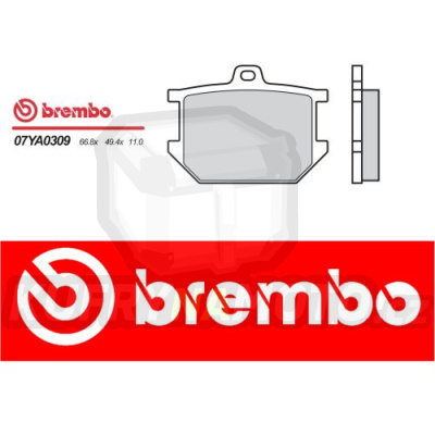 Brzdové destičky Brembo YAMAHA XS SG, SH, LG, LH (left caliper) 850 r.v. Od 81 -  Originál směs Zadní