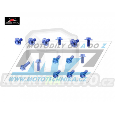 Sada šroubů na plasty - ZETA ZE88-5546 - Suzuki DRZ400SM / 05-19 - modré