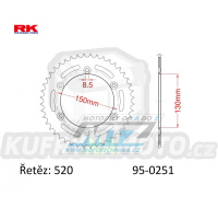 Rozeta ocelová (převodník) 0251-48zubů RK - Yamaha YZ125+YZ250 +YZF250+YZF400+YZF426+YZF450+YZF450X / 16-20+ TT-R230 / 05-20+WRF250N / 99-01+WRF250 / 07-20+WRF400 / 99-01+WRF426 / 01-02+WRF450 / 03-20