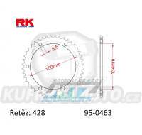 Rozeta ocelová (převodník) 0463-48zubů RK - Kawasaki KMX125 / 86-03 + KMX200 / 88-92