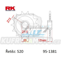 Kolečko řetězové (pastorek) 1381-16zubů RK - Honda CB500F + CB500FA + CB500X + CB500XA + CBR500R + CBR500RA + CMX500A Rebel