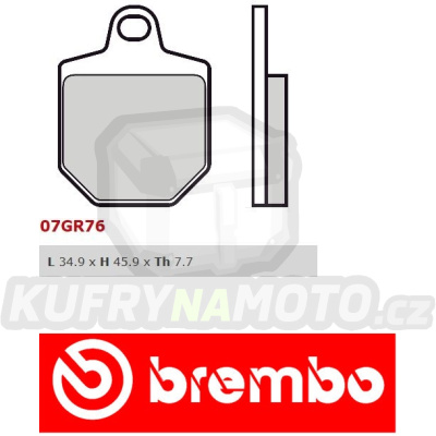 Brzdové destičky Brembo HM CRM X SUPERMOTARD 500 r.v. Od 07 -  směs RC Přední