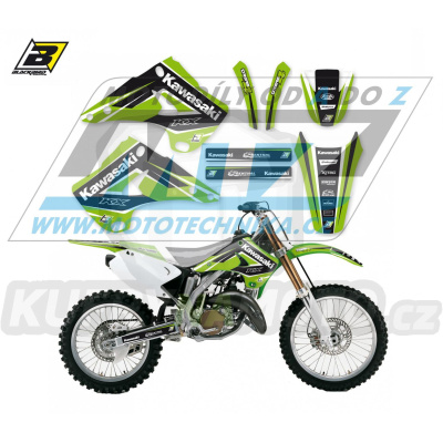 Polepy na motocykl (sada polepů Dream) Kawasaki KX125+KX250 / 03-08 - typ polepů Dream4