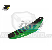 Potah sedla Kawasaki KXF250 / 21-23 + KXF450 / 19-23 - barva černo-zelená - typ potahu ZEBRA