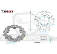 Kotouč brzdový (240/118/5D) zubatý desing -Honda CTX700 / 14-15+Integra700 / 12-13+NC700S / 12-13 + Integra750 / 14-15