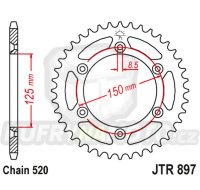 Řetězová rozeta CF MOTO 800 MT/Explore 2023-2024 50 zubů, řetěz 520 -akce