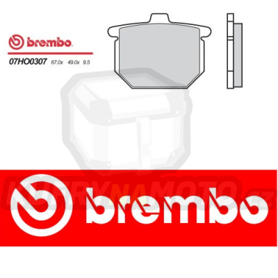 Brzdové destičky Brembo HONDA CB F 750 r.v. Od 77 - 80 Originál směs Zadní