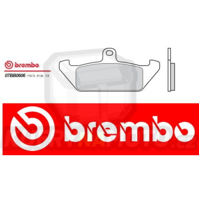 Brzdové destičky Brembo APRILIA TUAREG WIND 600 r.v. Od 88 - 89 směs Originál Přední