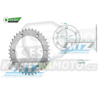 Rozeta řetězová (převodník) Dural 0822-38zubů ESJOT 51-32043-38 - barva stříbrná - Husqvarna CR+WR+TC+TE+WRE+TXC+SM+SMR + Suzuki DR350+DRZ400 + Cagiva WMX + Gas-Gas EC+ECF+XC+Ranger + Beta RR + Sherco SE+SEF + Rieju MR+XC+Ranger