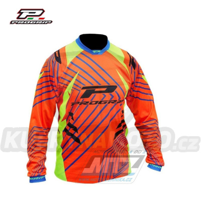 Dres motokros PROGRIP 7010 MX-JERSEY - žluto-oranžový - velikost L