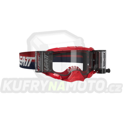 LEATT  brýle VELOCITY 5.5 ROLL-OFF GOGGLE RED CLEAR barva červená