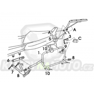 Nosič držák bočních kufrů Fehling Suzuki GSF 1200 Bandit (WVA9) 2001 – 2005 Fehling 6980 ST - FKM584- akce