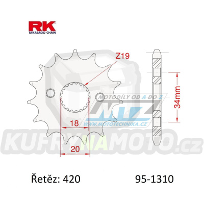 Kolečko řetězové (pastorek) 1310-14zubů RK - Honda CRF150R / 07-24 + CRF150RB