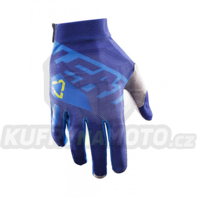 LEATT rukavice CROSS MODEL GPX 2.5 X-FLOW BLUE/LIME barva modrá/žlutá FLUO velikost M