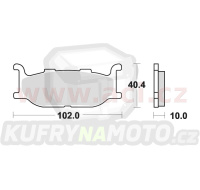 brzdové destičky, BRAKING (semi-metalická směs SM1) 2 ks v balení