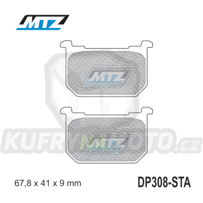 Destičky brzdové DP308-STA - směs Standard