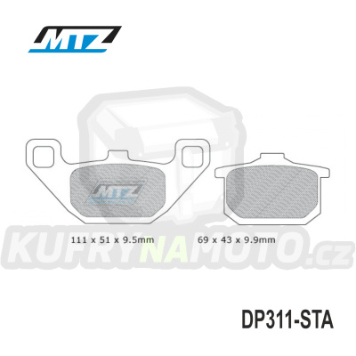 Destičky brzdové DP311-STA - směs Standard