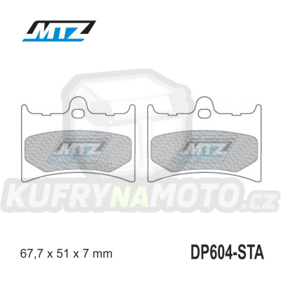 Destičky brzdové DP604-STA - směs Standard