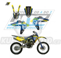 Polepy na motocykl (sada polepů Dream) Husqvarna TC250+TC450+TC510 + TE250+TE450+TE510 / 05-07 - typ polepů Dream4 - žlutá barevná varianta