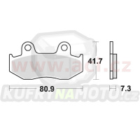 brzdové destičky, BRAKING (semi-metalická směs SM1) 2 ks v balení