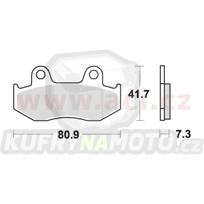 brzdové destičky, BRAKING (semi-metalická směs SM1) 2 ks v balení