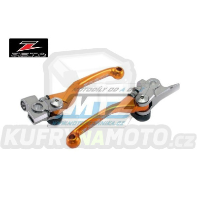 Sada výklopných páček ZETA PIVOT - ZETA ZE44-4127 - KTM 125SX+150SX + 250SXF+350SXF+450SXF + 200EXC+250EXC+300EXC + 250EXCF+350EXCF+450EXC+500EXC + Husqvarna TC125+TC250 + FC250+FC350+FC450 + TE+FE + Gas-Gas MC+MCF (brzda Brembo/spojka Brembo) - oran