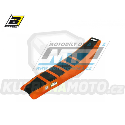 Potah sedla KTM EXC / 98-07 + SX+SXF / 98-06 - barva černo-oranžová - typ potahu ZEBRA