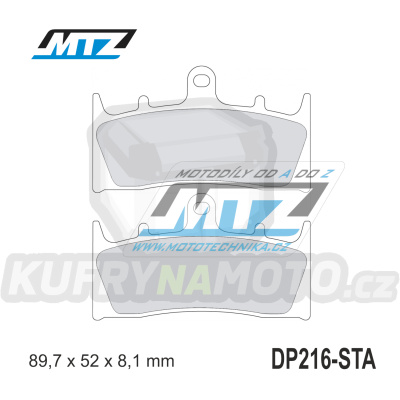 Destičky brzdové DP216-STA - směs Standard