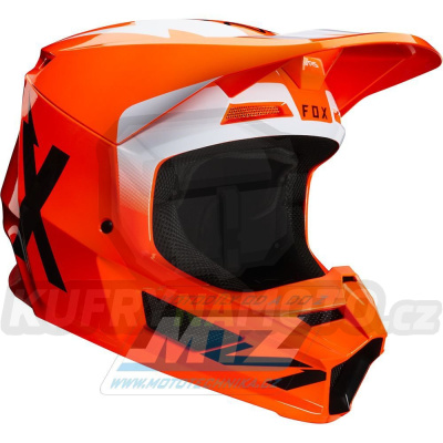 Přilba FOX V1 WERD Helmet MX20 Orange Fluo - oranžová (velikost M)