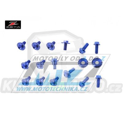 Sada šroubů na plasty - ZETA ZE88-5646 - Yamaha YZ125+YZ250 / 08-21 + YZ125X+YZ250X / 17-21 - modré