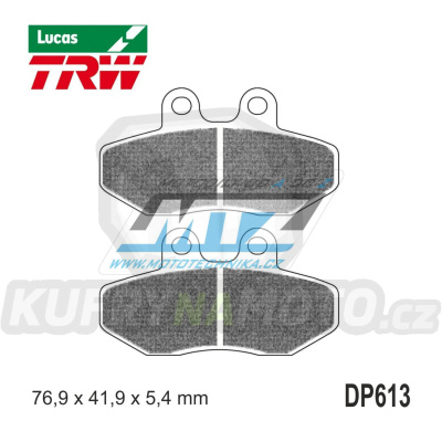 Destičky brzdové DP613-LU TRW Lucas MCB629 - směs Allround