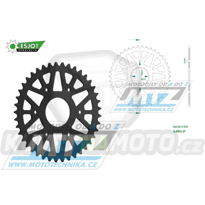 Rozeta řetězová (převodník) Dural 0890-41zubů ESJOT 51-32147-41BP - barva černá elox - Husqvarna 401 Svartpilen+401 Vitpilen / 19-21 + KTM 125RC / 14-21+125 Duke ( ABS ) / 14-21+200 Duke ABS / 14-20+200RC ABS / 14-20+390 Adventure ABS / 20-21+390 Duk