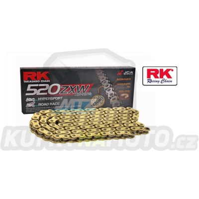 Řetěz RK 530 ZXW (104čl) - těsněný/ x kroužkový (zlatý)