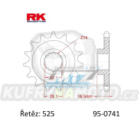 Kolečko řetězové (pastorek) 0741-15zubů RK - Ducati 749 + 796 + 820 + 821 + 846 + 939 + 998 + 999 + 1000 + 1098 + 1099 + 1100 + 1198 + 1200