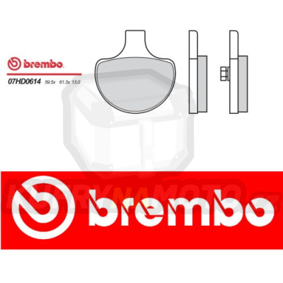 Brzdové destičky Brembo HARLEY DAVIDSON FXWG WIDE GLIDE 1340 r.v. Od 85 - 86 směs Originál Přední