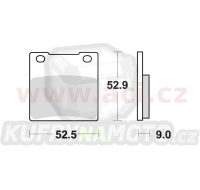 brzdové destičky, BRAKING (semi-metalická směs SM1) 2 ks v balení