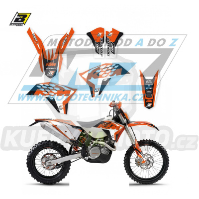 Polepy na motocykl (sada polepů Dream) KTM EXC / 08-11 + SX+SXF / 07-10 - typ polepů Dream4