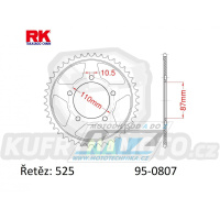 Rozeta ocelová (převodník) 0807-44zubů RK - Suzuki GSF400 Bandit + GSF650 Bandit + GSX650F + GSX-R400 R + SV650 + RF400