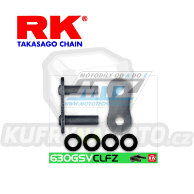 Spojovací článek řetězu (nýtovací skobka řetězu) pro řetěz RK 630 GSW