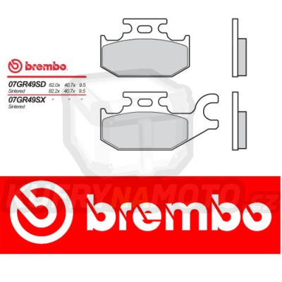 Brzdové destičky Brembo BOMBARDIER Outlander XT Left/Rear 800 r.v. Od 06 -  směs SX Přední