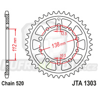 Hliníková řetězová rozeta JT JTA 1303-48BLK 48 zubů, 520 - akce
