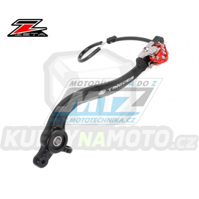 Pedál brzdy ZETA ZE90-7422 - Husqvarna FC250+FC350+FC450 / 16-22 + FE450+FE501 / 17-23 + TC250 + FX450+FS450 + KTM + Gas-Gas MC+EC - červerný